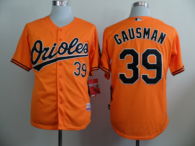 Men Baltimore Orioles #39 Gausman Orange MLB Jerseys